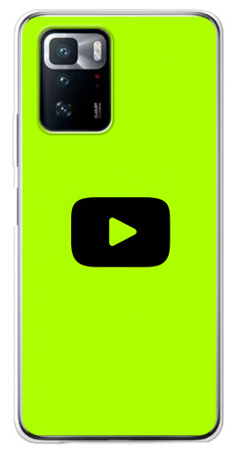 Силиконовый чехол с изображением "Кнопка Ютуба" для Xiaomi POCO X3 GT
