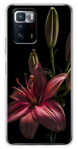 Чехол с картинкой "Красная лилия " для Xiaomi POCO X3 GT