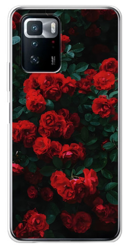 Чехол с печатью "Красные розы" для Xiaomi POCO X3 GT