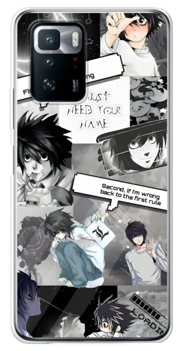 Чехол с печатью "L - Death note" для Xiaomi POCO X3 GT