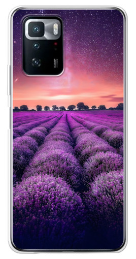 Чехол с картинкой "Лавандовое поле" для Xiaomi POCO X3 GT