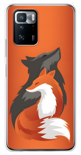 Силиконовый чехол с изображением "Лиса ART" для Xiaomi POCO X3 GT