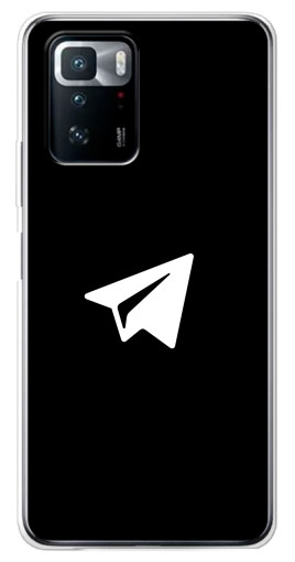 Силиконовый чехол с изображением "Лого Телеграм" для Xiaomi POCO X3 GT