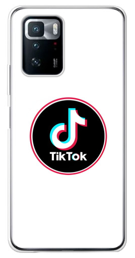Чехол с картинкой "Лого Тик Ток" для Xiaomi POCO X3 GT