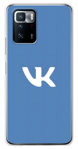 Силиконовый чехол с изображением "Лого ВК" для Xiaomi POCO X3 GT
