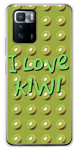 Силиконовый чехол с изображением "Love Kiwi" для Xiaomi POCO X3 GT