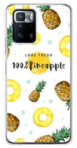 Силиконовый чехол с изображением "Любовь к ананасам" для Xiaomi POCO X3 GT