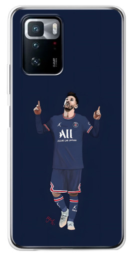 Чехол с печатью "Месси в ПСЖ" для Xiaomi POCO X3 GT