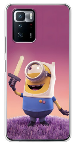 Чехол с картинкой "Миньон с мечом" для Xiaomi POCO X3 GT