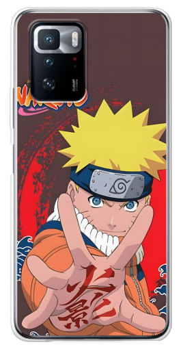 Силиконовый чехол с изображением "Naruto атакует" для Xiaomi POCO X3 GT