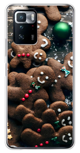 Чехол с картинкой "Новогодние человечки" для Xiaomi POCO X3 GT