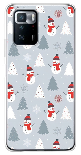 Чехол с картинкой "Новогодний фон" для Xiaomi POCO X3 GT