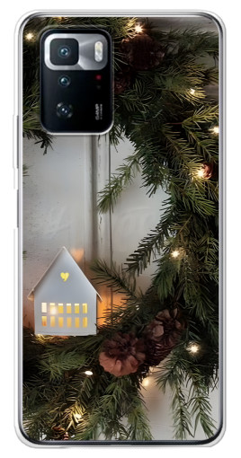 Чехол с печатью "Новогодний венок" для Xiaomi POCO X3 GT