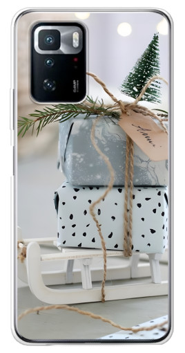 Силиконовый чехол с изображением "Подарки на санках" для Xiaomi POCO X3 GT