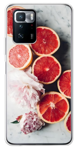 Чехол с принтом "Половинки грейпфрутов" для Xiaomi POCO X3 GT