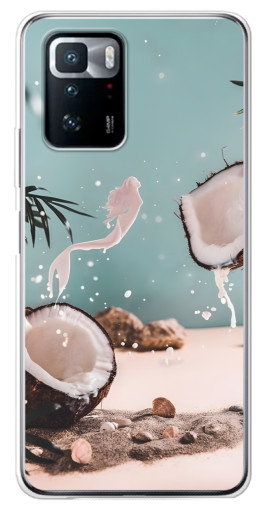 Чехол с картинкой "Половинки кокоса" для Xiaomi POCO X3 GT