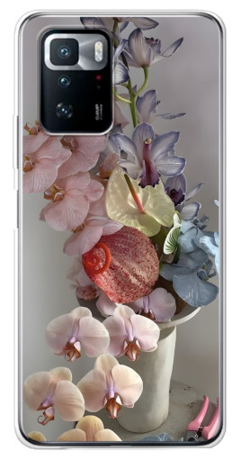 Силиконовый чехол с изображением "Разноцветные орхидеи" для Xiaomi POCO X3 GT
