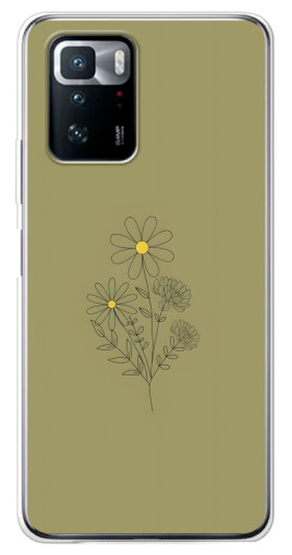 Силиконовый чехол с изображением "Рисунок ромашка" для Xiaomi POCO X3 GT