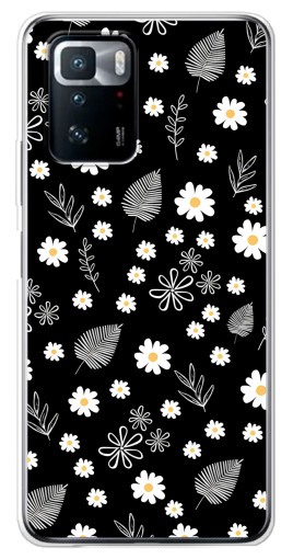 Чехол с печатью "Ромашки на черном" для Xiaomi POCO X3 GT
