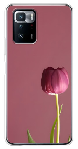 Чехол с печатью "Розовый тюльпан" для Xiaomi POCO X3 GT