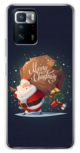 Силиконовый чехол с изображением "Санта с подарками" для Xiaomi POCO X3 GT