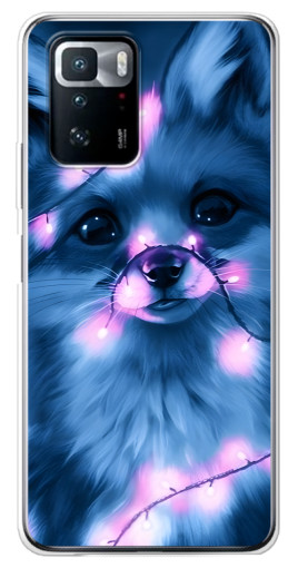 Чехол с печатью "Синяя лисичка" для Xiaomi POCO X3 GT