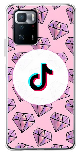 Чехол с принтом "тикток в диамантах" для Xiaomi POCO X3 GT