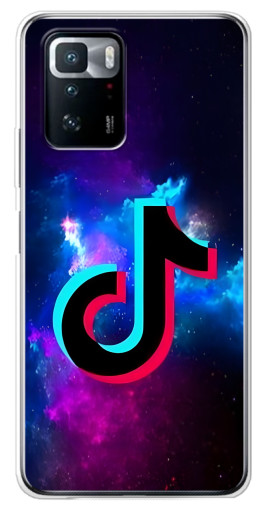 Силиконовый чехол с изображением "ТикТок в космосе" для Xiaomi POCO X3 GT