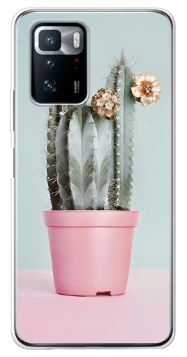 Чехол с принтом "Цветущий кактус" для Xiaomi POCO X3 GT