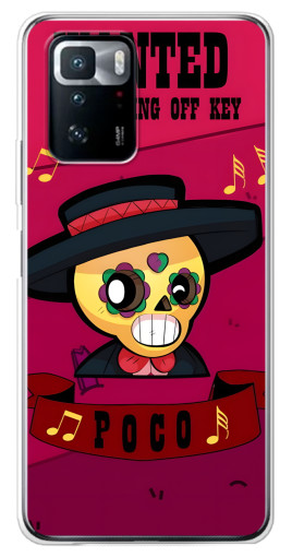 Силиконовый чехол с изображением "WANTED POCO" для Xiaomi POCO X3 GT