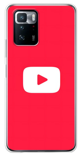 Чехол с принтом "YouTube Кнопка" для Xiaomi POCO X3 GT