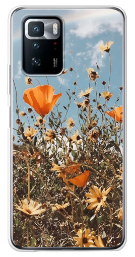 Чехол с печатью "Желтые цветы" для Xiaomi POCO X3 GT