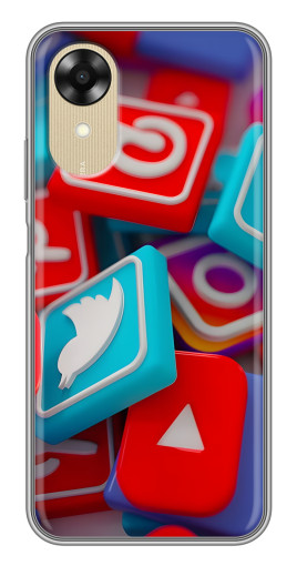 Чехол с принтом "3Д эффект" для Oppo A17k