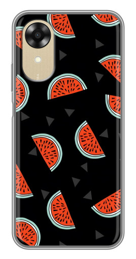 Чехол с картинкой "Арбузы на черном" для Oppo A17k