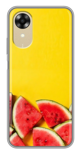 Силиконовый чехол с изображением "Арбузики на желтом" для Oppo A17k