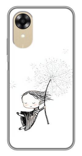 Силиконовый чехол с изображением "Девочка с одуванчиком" для Oppo A17k