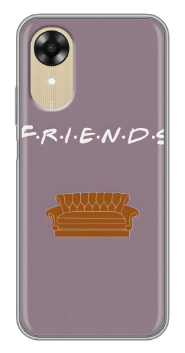Силиконовый чехол с изображением "Диван Друзья" для Oppo A17k