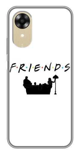 Чехол с печатью "Друзья на диване" для Oppo A17k