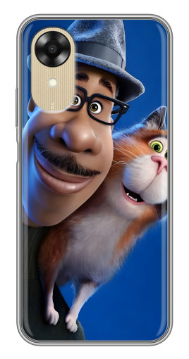 Чехол с печатью "Джо и кот" для Oppo A17k