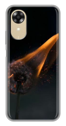 Силиконовый чехол с изображением "Горящий одуванчик" для Oppo A17k