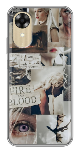 Чехол с принтом "Коллаж Дейнерис" для Oppo A17k Чехол с принтом "Коллаж Дейнерис" для Oppo A17k