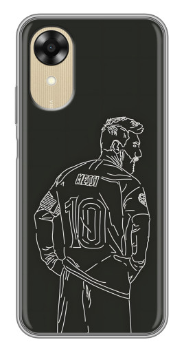Силиконовый чехол с изображением "Контур Месси" для Oppo A17k