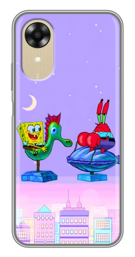 Силиконовый чехол с изображением "Крабс и Спанч Боб" для Oppo A17k