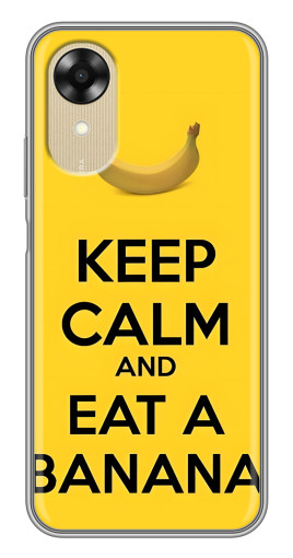 Силиконовый чехол с изображением "Кушай бананы" для Oppo A17k