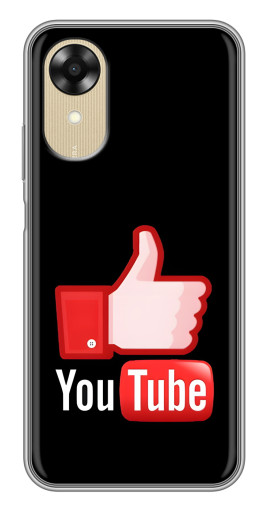 Силиконовый чехол с изображением "Лайк YouTube" для Oppo A17k