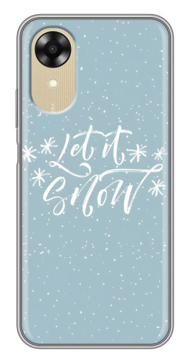 Силиконовый чехол с изображением "Let it Snow" для Oppo A17k