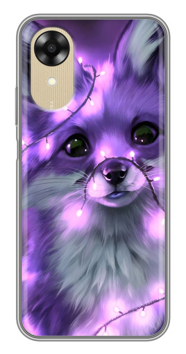 Силиконовый чехол с изображением "Лисенок фиолетовый" для Oppo A17k