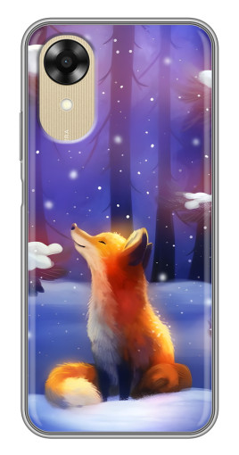 Силиконовый чехол с изображением "Лисичка в лесу" для Oppo A17k