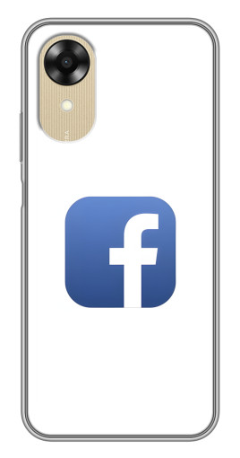 Чехол с картинкой "Лого Фейсбук" для Oppo A17k