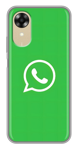 Силиконовый чехол с изображением "Лого Вацап" для Oppo A17k